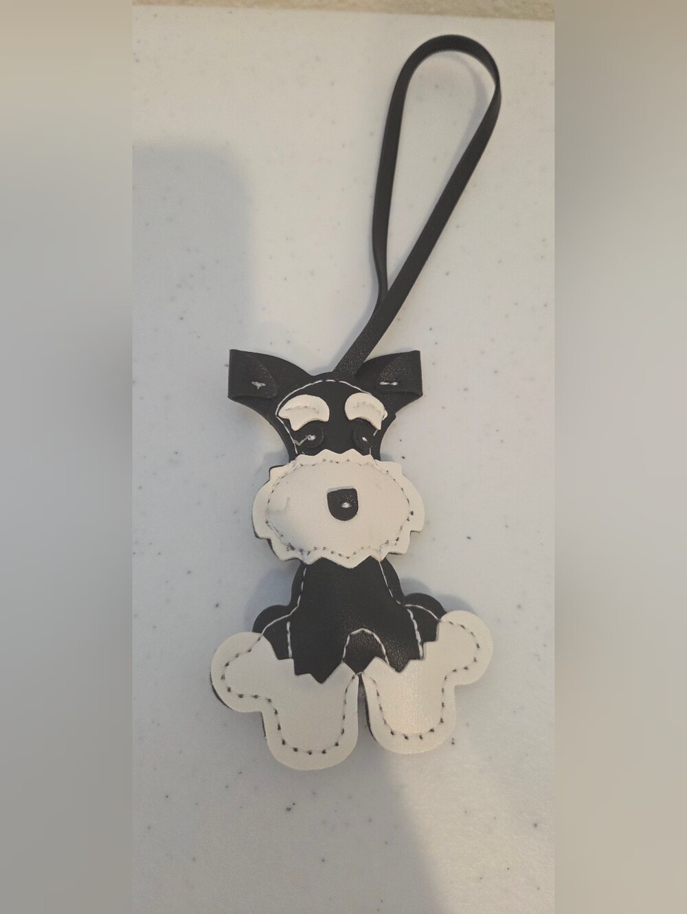 Black & White Schnauzer Dog Bag Charm – New